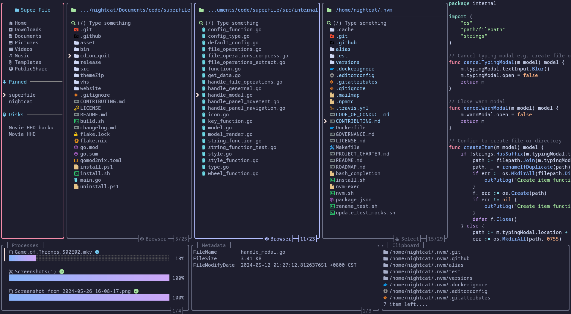 Superfile: A Powerful Open-Source Terminal File Manager