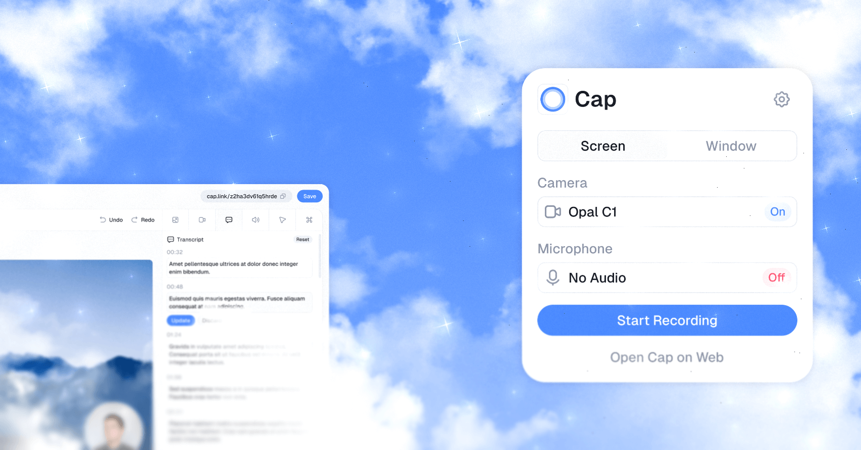 Cap an open source screen recorder