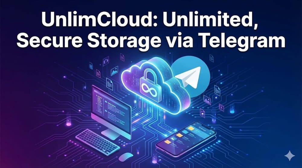 Unlimited storage using telegram